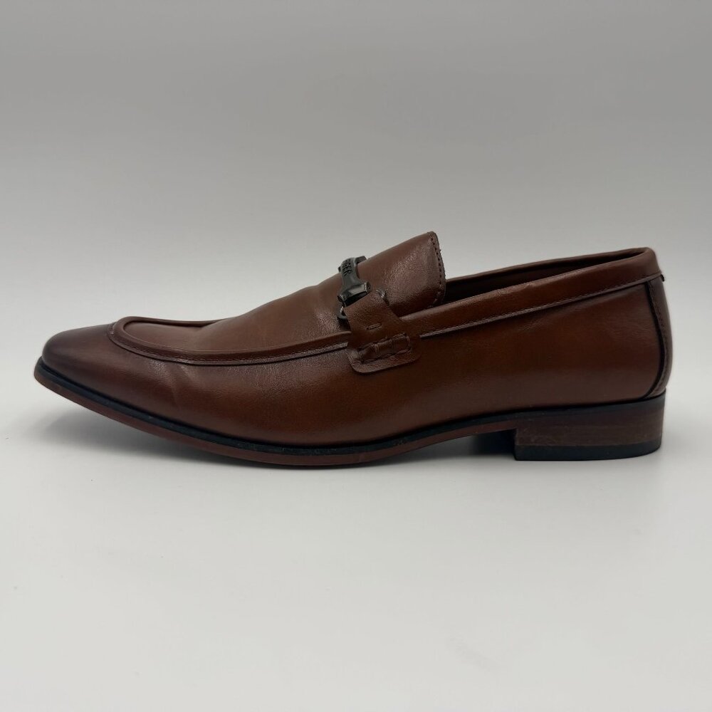 Tommy Hilfiger Tmsenner Brown Leather Loafer Men’s 9 Med Dress Shoe
